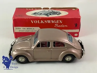 Buy Antique Toy Bandai Ref 742 Volkswagen Vw Sedan Cox Friction Circa 1960 • 256.14£