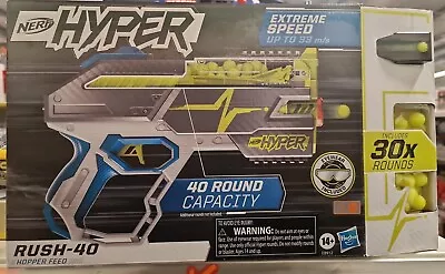 Buy NERF Hyper Rush-40 Pump-Action Blaster, 30 Hyper Rounds, Up To 110 FPS Velocity • 27.80£