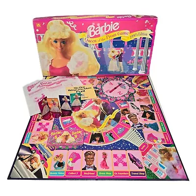 Buy Vintage 1991 Barbie Queen Of The Prom Board Game 1990’s Edition 100% Complete • 42.49£