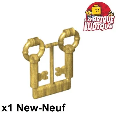 Buy Lego 1x Minifig Utensil Key X2 Keys Gold Golden/Pearl Gold 40359c01 New • 1.44£