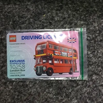 Buy # LEGO 10258 London Bus Limited Edition Driving License Very Rare New Mint • 32£