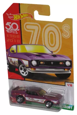 Buy Hot Wheels 50th (2017) 70's Purple Magenta '71 Mustang Mach 1 Toy Car 1/10 - (Cr • 13.06£