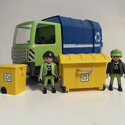 Buy Playmobil 6110 Recycle Truck / Bin Lorry - No Lights - Used With 2 X Figures • 14.99£