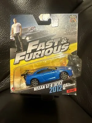 Buy 1/55 Mattel Fast And Furious 6 Film Brian's 2012 Nissan GT-R R35 Car • 19.99£
