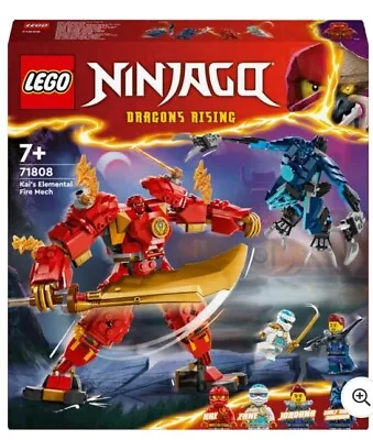 Buy LEGO NINJAGO 71808 Dragons Rising Kai’s Elemental Fire Mech Ninja Set BNIB • 24.50£