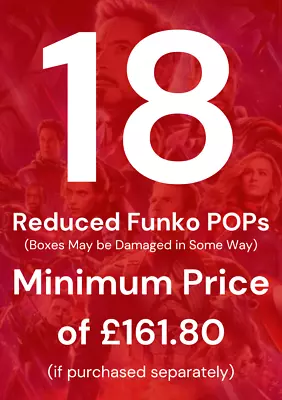 Buy Funko POP Mystery Box - 18 Damaged Box Marvel Funko POP With Protector • 92.99£