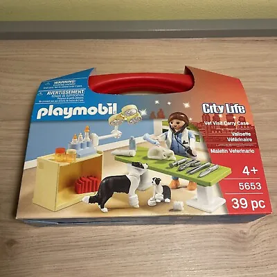 Buy PLAYMOBIL 5653 Case City Life Collectable Small Vet Carry Case Vet Animals Kids • 10.99£