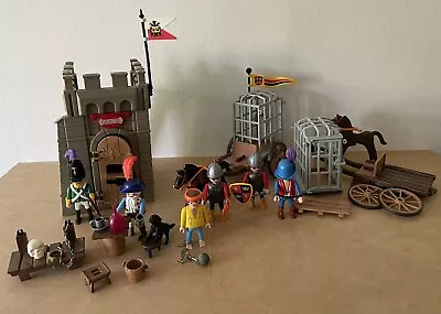 Buy Playmobil 7377 / 3674 Pirates Dungeon & Knights With Prisoner Transport Bundle • 20£