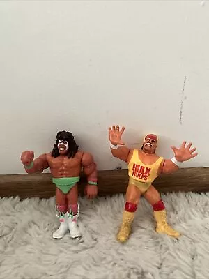 Buy Wwf Hasbro Figure Bundle Series 1 Hulk Hogan Ultimate Warrior Vintage Figures • 19.99£