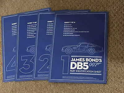 Buy Eaglemoss Build James Bond 007 Aston Martin Db5 Part Identification Sheet 1-4 • 25£