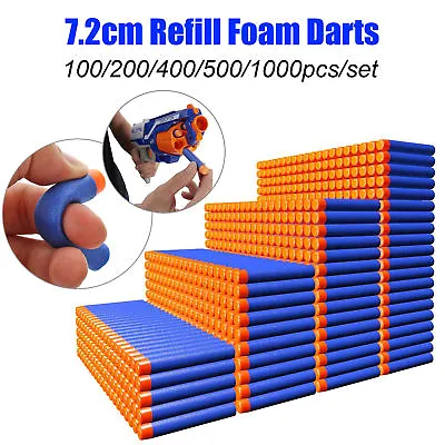 Buy 50-1000 Nerf Darts Refill Nerf Bullets Round Head Blasters For Nerf Gun N-Strike • 7.89£