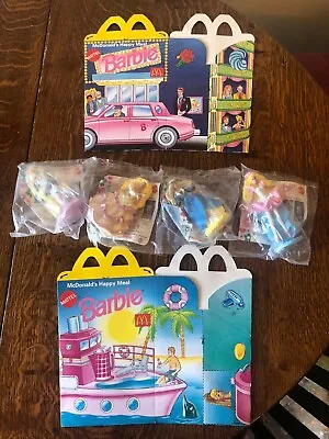Buy 4 X Barbie McDonalds Happy Meal UK Sealed Toys  & 2 Meal Bags Vintage 1990's  • 13.99£