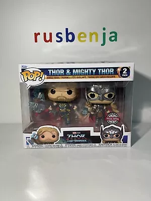 Buy Funko Pop! Marvel Love And Thunder Thor And Mighty Thor 2 Pack • 16.99£