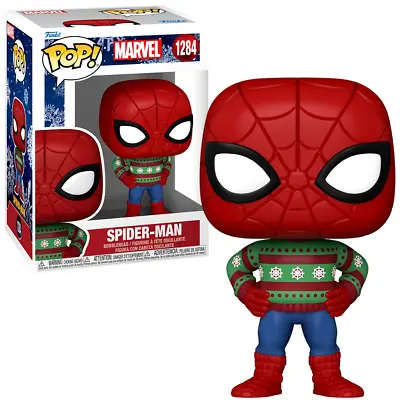 Buy Funko POP! Marvel Spider-Man (Holiday) Christmas #1284 Vinyl Figure New • 13.59£