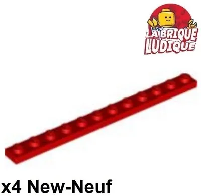 Buy LEGO 4x Plate Flat 1x12 12x1 Red/Red 60479 New • 2.32£