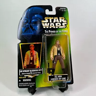 Buy Star Wars Power Of The Force Luke Skywalker In Ceremonial Outfit MOC Kenner Holo • 9.90£