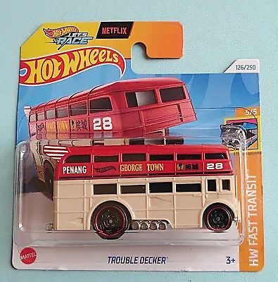 Buy Hot Wheels Trouble Decker- Netflix Lets Race - New Collectable Toy Model Bus.  • 4.49£