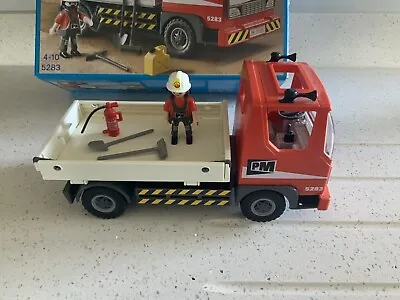 Buy Playmobil 5283 - City Action - Flatbed Construction Truck Vehicle With Box. • 20£