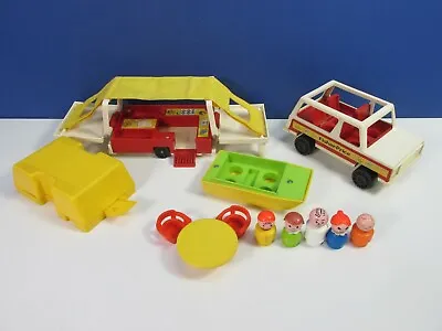 Buy 992 Vintage FISHER PRICE FP PLAY FAMILY CAR CAMPER Figure Little People 1979 • 25.16£