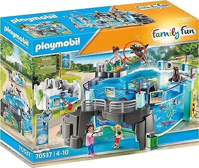 Buy Playmobil 70537 Family Fun Day At The Aquarium & Penguin Enclosure Set • 59.99£