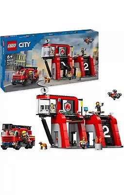 Buy LEGO City Fire Station With Fire Engine 60414 NEW 2024 • 65£
