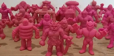 Buy M.U.S.C.L.E. Muscle Men Action Figures Mattel Pink Magenta Rollerman Black King • 5.99£
