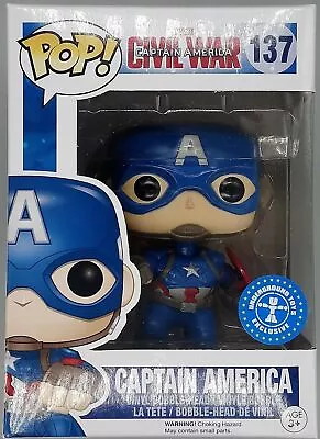 Buy Funko POP #137 Captain America (Action Pose) Marvel Captain America Civil War • 17.99£