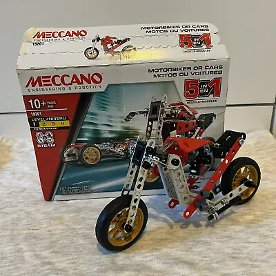 Buy Meccano 19201 5in1 Model Set Motorbike Car Engineering Robotics STEAM Toy • 7.95£