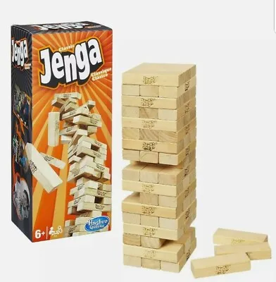 Buy Classic Jenga By Hasbro Stacking Wooden Blacks Game • 12.99£