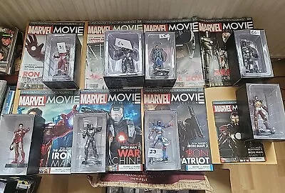 Buy 8 Iron Man Marvel Movie Eaglemoss Figurines Collection Bundle With Magazines   • 23.99£