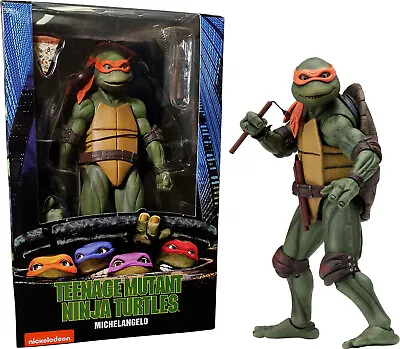 Buy NECA 1990 Michelangelo Teenage Mutant Ninja Turtles TMNT 7  Action Figure Decor • 25.55£
