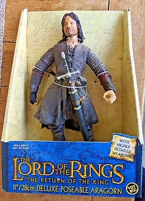 Buy LOTR Lord Of The Rings 11  Deluxe Poseable Aragorn Rare Return Of The King NIB • 24.99£