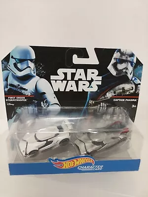 Buy Hot Wheels Star Wars Character Cars First Order Stormtrooper & Captain Phasma • 5.99£