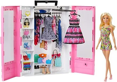 Buy Barbie Ultimate Closet Wardrobe With Doll & 15 + Pieces Blonde Brand New • 29.95£
