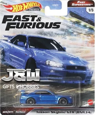 Buy Hot Wheels Nissan Skyline GT-R R34 Fast And Furious GBW75 1/64 • 47.48£