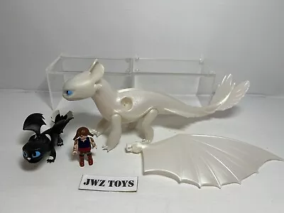Buy Playmobil How To Train Your Dragon Light Fury & Baby Dragon Set 70038 • 14.99£