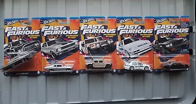 Buy Hotwheels Fast And Furious Decade's Of Fast Full Set Of 5 Cars • 35.99£