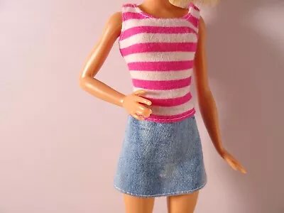 Buy Fashion Fashion Clothing For Barbie Or Similar Fashion Doll Jeans Dress Top Stripes (10036) • 7.15£