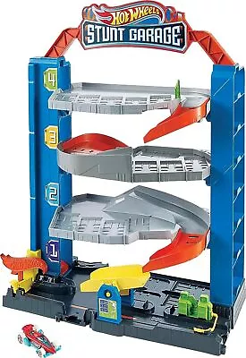 Buy Hot Wheels City Stunt Garage Play Set Gift Idea For Ages 3 To 8 Years Elevator  • 40.47£