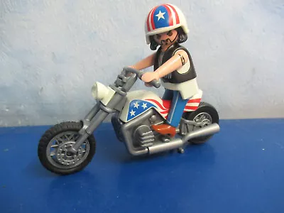 Buy Easy Rider Dad On Harley Motorcycle Racing Figure Playmobil 4011 • 11.32£