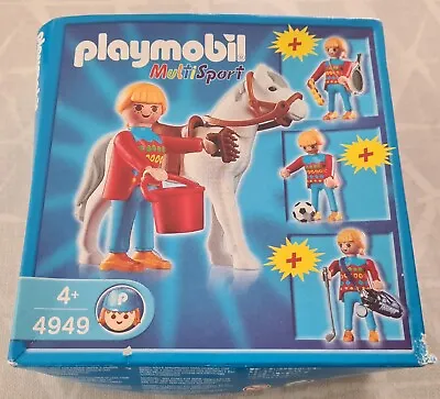 Buy Playmobil Multisport Set 4949 Girl & Horse 2002 Brand New And Sealed Age 4+  • 4.49£