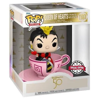 Buy Funko POP Walt Disney World 50th Queen Of Hearts In Teacup 1107 RARE GIFT IDEA • 21.45£