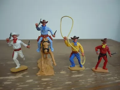 Buy Timpo Wild West  4 Cowboys With Weapons Toy Soldiers • 18£