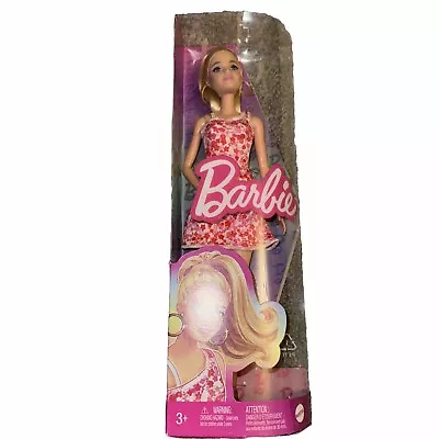 Buy Barbie - Fashionista Doll - Pink Floral Dress (Hjt02) Toy NEW • 11.99£