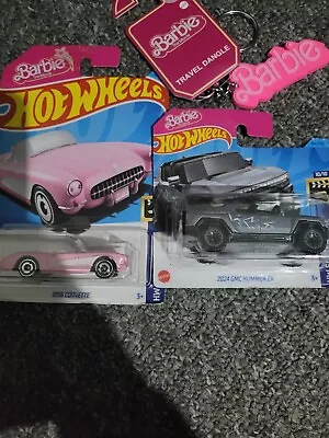 Buy Hot Wheels Barbie Corvette And Ken Hummer Car Bundle & Barbie Keyring • 8£