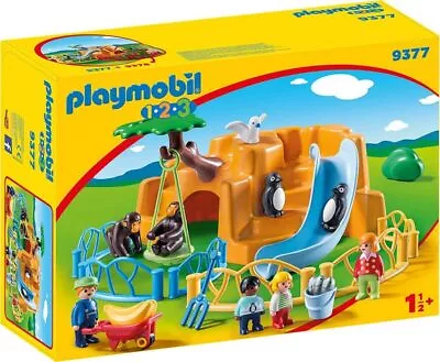 Buy Playmobil 9377 1.2.3 Zoo With Penguin Enclosure • 29.99£