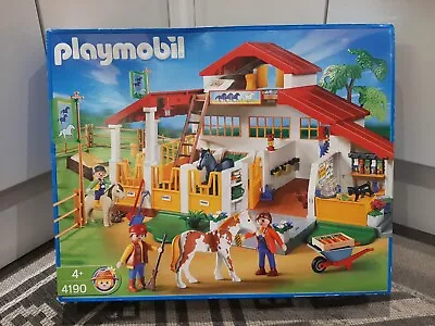 Buy Playmobil 4190 Large Pony Stables, Farm, With Box, Instructions & Poster • 49.99£