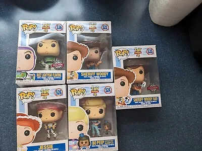 Buy Toy Story 4 Bundle Funko Pop Woody Buzz Jessie Bo Peep Disney Pixar Boxed • 34.99£