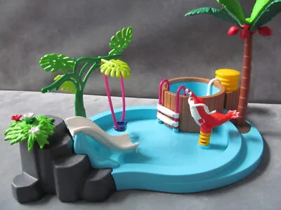Buy Playmobil Holiday/Dollshouse: Paddling/small Swimming Pool, Tub & Slide NEW • 19.99£