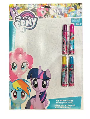 Buy My Little Pony A4 Marker Colouring Set • 4£
